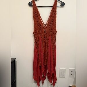 Purple Snow Terracotta Crochet Top